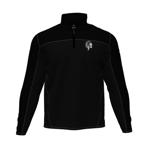 [CUS-DFW-QTRZ-PER-LSL-BLK-AS-LOGO1] Quarter Zip Pullover (Adult S, Black, Logo 1)