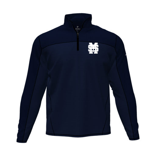 [CUS-DFW-QTRZ-PER-LSL-NVY-AS-LOGO3] Quarter Zip Pullover (Adult S, Navy, Logo 3)