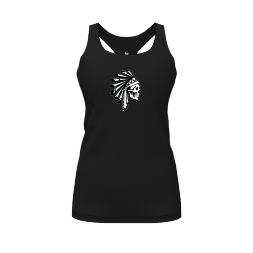 [FT0TRBBK-FYS-LOGO1] Decker Racerback Tank Top (Female Youth S, Black, Logo 1)