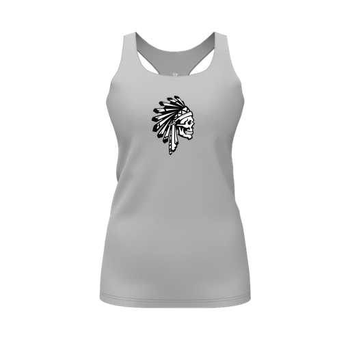 [CUS-DFW-RCBK-PER-GRY-FYS-LOGO1] Racerback Tank Top (Female Youth S, Gray, Logo 1)