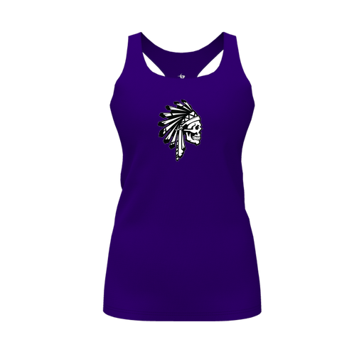 [FT0TRBPP-FYS-LOGO1] Decker Racerback Tank Top (Female Youth S, Purple, Logo 1)