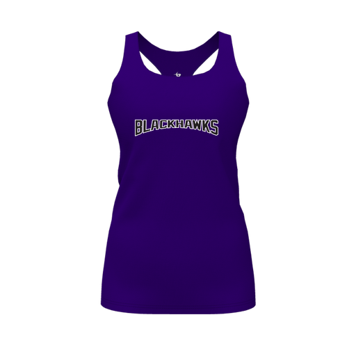 [FT0TRBPP-FYS-LOGO2] Decker Racerback Tank Top (Female Youth S, Purple, Logo 2)