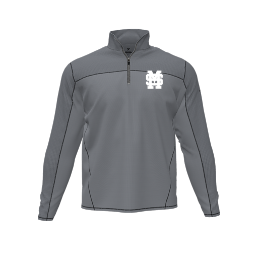 [CUS-DFW-QTRZ-PER-LSL-GRY-AS-LOGO3] Quarter Zip Pullover (Adult S, Gray, Logo 3)