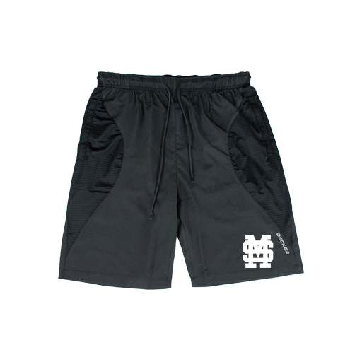 [CUS-DFW-SHOR-PER-CRV-BLK-YXXS-LOGO3] Shorts (Curve Shorts) (Youth XXS, Black, Logo 3)
