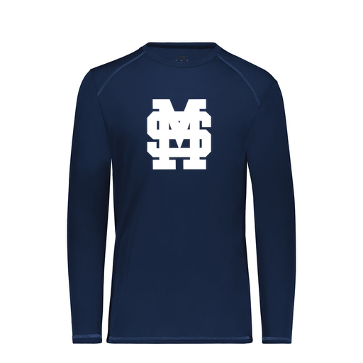 [6845.065.S-LOGO3] Men's SoftTouch Long Sleeve (Adult S, Navy, Logo 3)