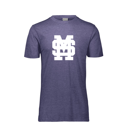 [FTSCUBNV-YS-LOGO3] Decker Youth Tri-Blend T-Shirt - Short Sleeve (Youth S, Navy, Logo 3)