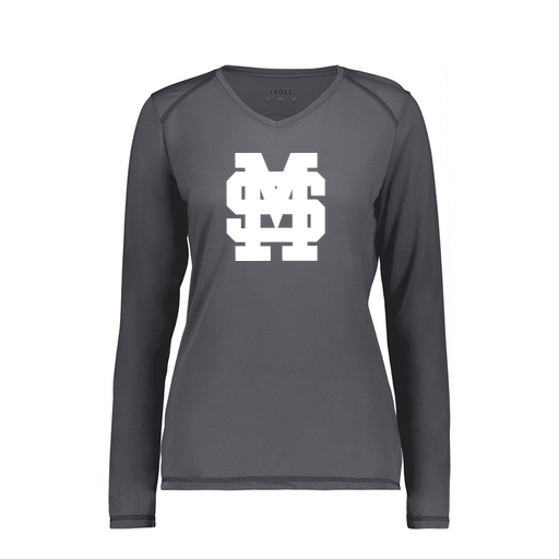 [6847.98D.XS-LOGO3] Women's SoftTouch Long Sleeve (Female Adult XS, Gray, Logo 3)