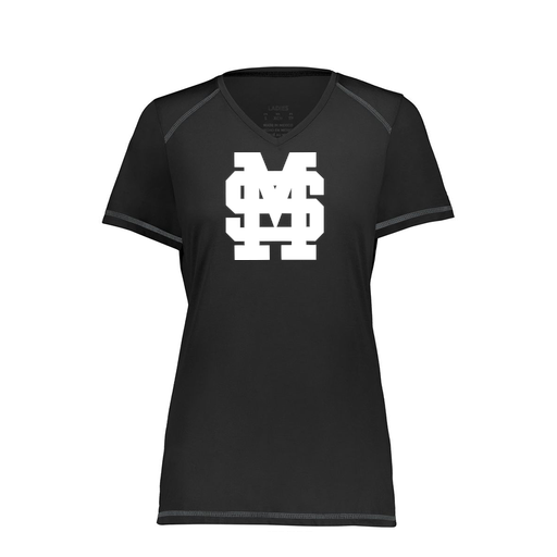 [6844.080.XS-LOGO3] Women's SoftTouch Short Sleeve (Female Adult XS, Black, Logo 3)