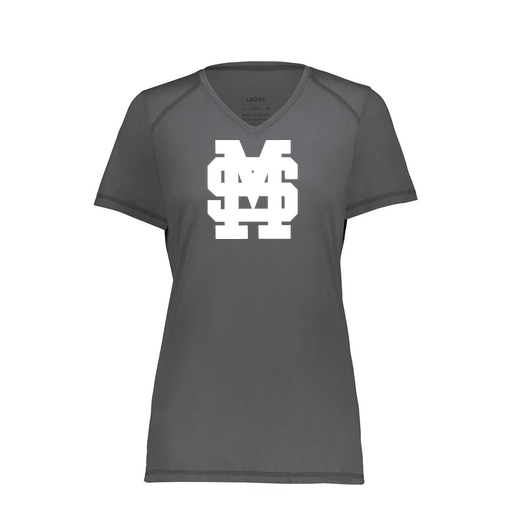 [6844.98D.XS-LOGO3] Women's SoftTouch Short Sleeve (Female Adult XS, Gray, Logo 3)