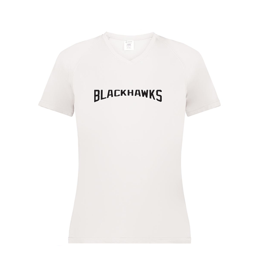[2792.005.XS-LOGO2] Ladies Smooth Sport V-Neck T-Shirt (Female Adult XS, White, Logo 2)