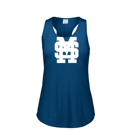 [3078.U22.S-LOGO3] Ladies Tri Blend Tank Top (Female Adult S, Navy, Logo 3)