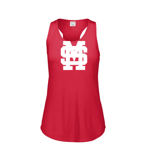 [3078.V96.S-LOGO3] Ladies Tri Blend Tank Top (Female Adult S, Red, Logo 3)