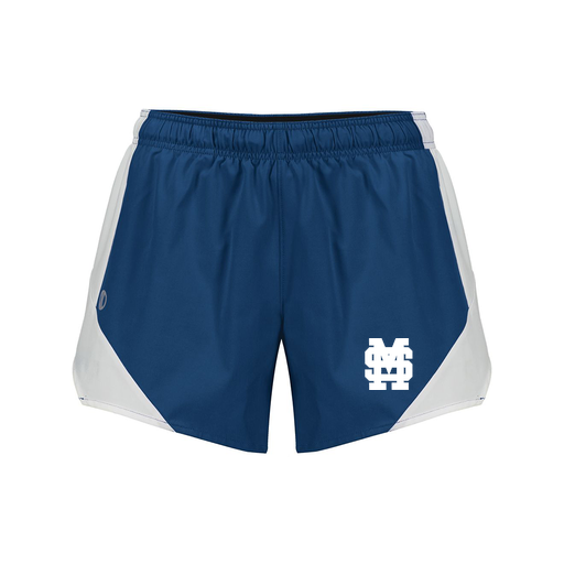 [229489.H03.S-LOGO3] Girls Olympus Shorts (Female Youth S, Navy, Logo 3)