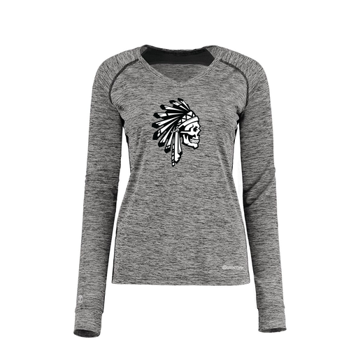 [222770.K94.XS-LOGO1] Ladies Electric Long Sleeve Shirt (Female Adult XS, Black, Logo 1)