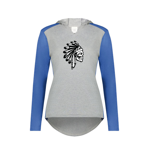 [6902.28V.XS-LOGO1] Ladies Vintage Hoodie (Female Adult XS, Royal, Logo 1)