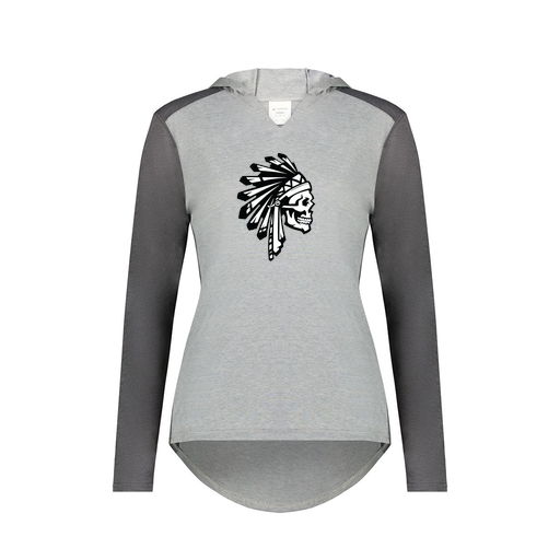 [6902.30V.XS-LOGO1] Ladies Vintage Hoodie (Female Adult XS, Gray, Logo 1)