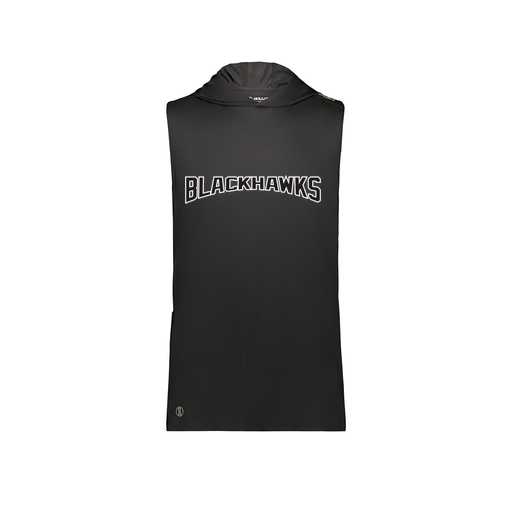 [222590.080.XS-LOGO2] Men's CoolDry Sleeveless Hoodie (Adult XS, Black, Logo 2)