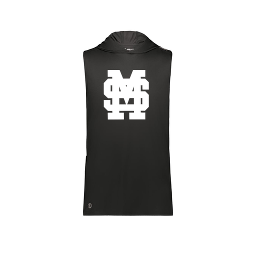 [222590.080.XS-LOGO3] Men's CoolDry Sleeveless Hoodie (Adult XS, Black, Logo 3)