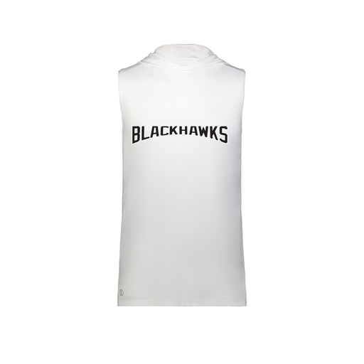 [222590.005.XS-LOGO2] Men's CoolDry Sleeveless Hoodie (Adult XS, White, Logo 2)