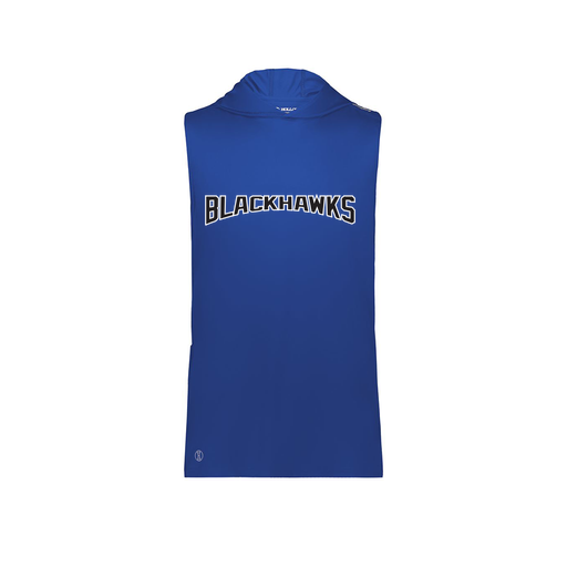 [222590.060.XS-LOGO2] Men's CoolDry Sleeveless Hoodie (Adult XS, Royal, Logo 2)