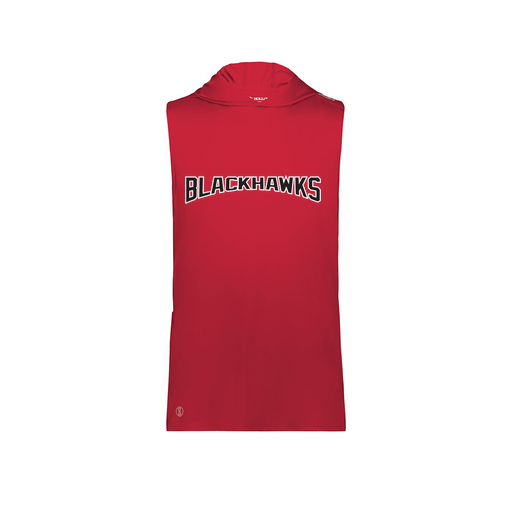 [222590.083.XS-LOGO2] Men's CoolDry Sleeveless Hoodie (Adult XS, Red, Logo 2)
