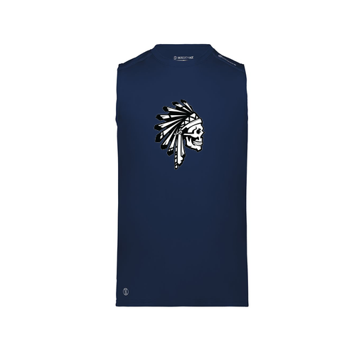 [222593.065.S-LOGO1] Men's CoolDry TankTop (Adult S, Navy, Logo 1)