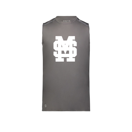 [222593.98D.S-LOGO3] Men's CoolDry TankTop (Adult S, Gray, Logo 3)