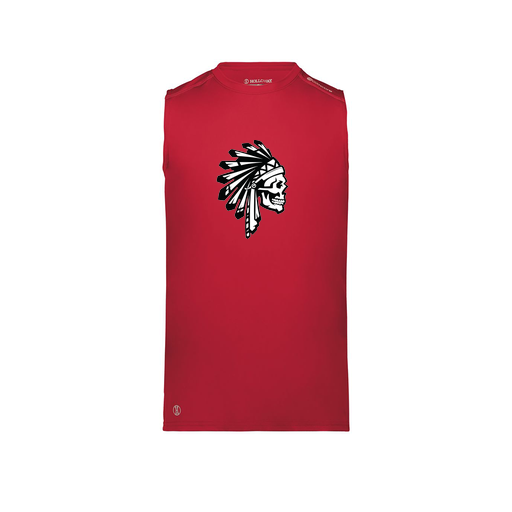 [222593.083.S-LOGO1] Men's CoolDry TankTop (Adult S, Red, Logo 1)