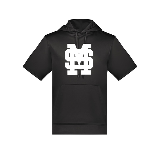 [6871.080.S-LOGO3] Men's Dri Fit Short Sleeve Hoodie (Adult S, Black, Logo 3)