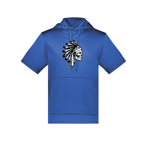 [6871.060.S-LOGO1] Men's Dri Fit Short Sleeve Hoodie (Adult S, Royal, Logo 1)