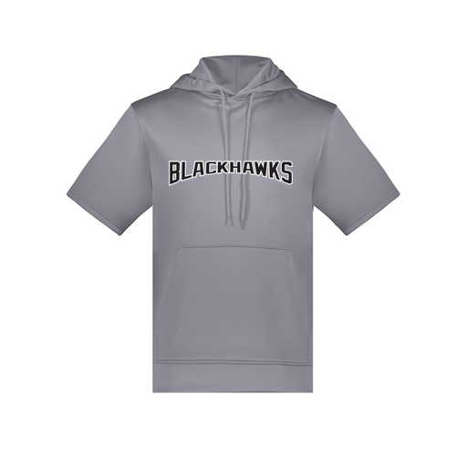 [6871.059.S-LOGO2] Men's Dri Fit Short Sleeve Hoodie (Adult S, Gray, Logo 2)