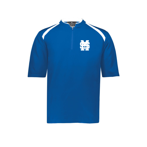 [229581-AS-RYL-LOGO3] Men's Dugout Short Sleeve Pullover (Adult S, Royal, Logo 3)