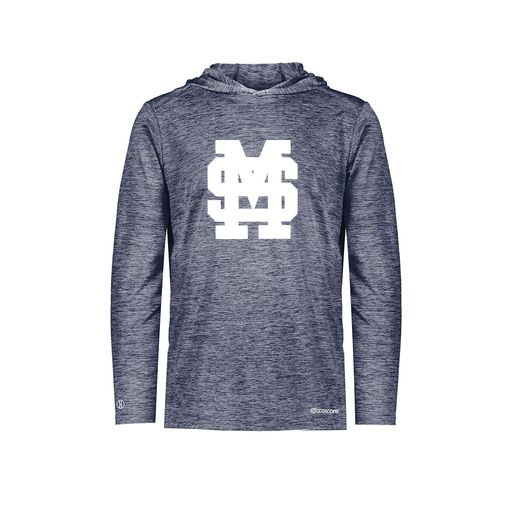 [FOLHCGNV-AS-LOGO3] Decker Men's Charge Hoodie (Adult S, Navy, Logo 3)