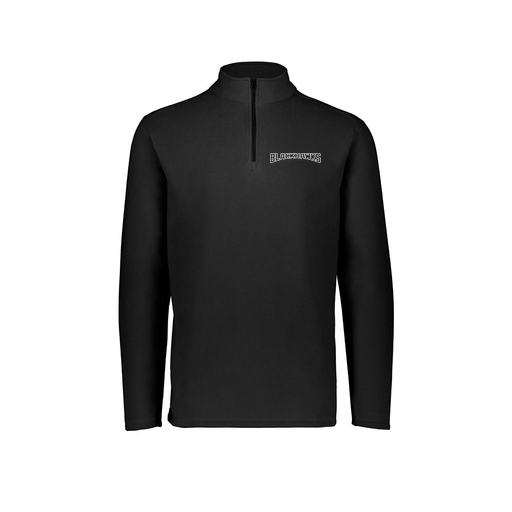 [6863.080.XS-LOGO2] Men's MicroFleece 1/4 Zip Pullover (Adult XS, Black, Logo 2)