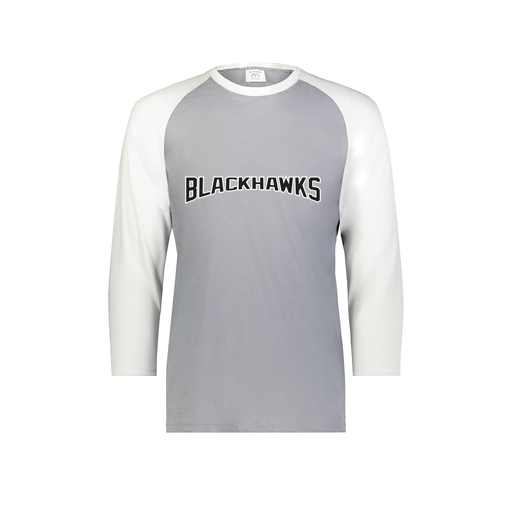 [6879.74S.S-LOGO2] Men's Vintage 3/4 Sleeve T-Shirt (Adult S, White, Logo 2)