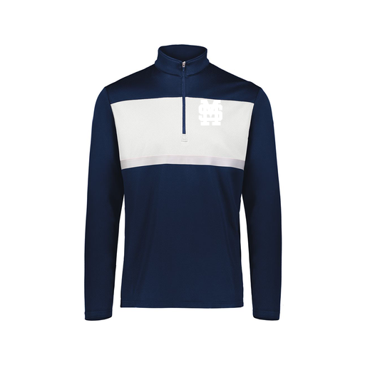[222691.301.S-LOGO3] Youth Bold 1/4 Zip Pullover (Youth S, Navy, Logo 3)