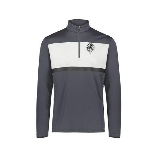 [222691.F52.S-LOGO1] Youth Bold 1/4 Zip Pullover (Youth S, Gray, Logo 1)