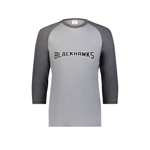 [6880.30V.S-LOGO2] Youth Vintage 3/4 T-Shirt (Youth S, Gray, Logo 2)