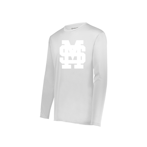 [222822.005.XS-LOGO3] Men's LS Smooth Sport Shirt (Adult XS, White, Logo 3)