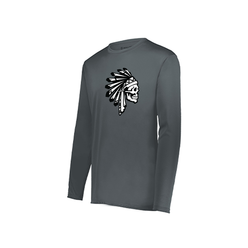 [222822.059.XS-LOGO1] Men's LS Smooth Sport Shirt (Adult XS, Gray, Logo 1)