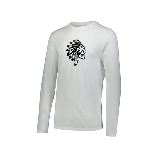 [FTLCUBWH-AXS-LOGO1] Decker Men's Tri-Blend T-Shirt - Long Sleeve (Adult XS, White, Logo 1)