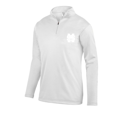 [FOLQFFWH-AS-LOGO3] Decker Men's FlexFleece 1/4 Zip (Adult S, White, Logo 3)