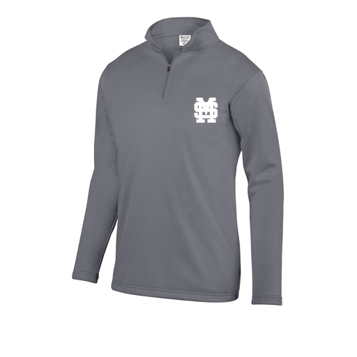 [FOLQFFGY-AS-LOGO3] Decker Men's FlexFleece 1/4 Zip (Adult S, Gray, Logo 3)