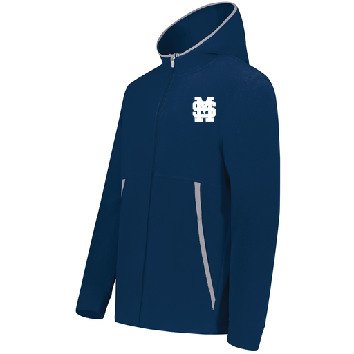 [6858.065.XS-LOGO3] Men's Chill Full Zip Fleece (Adult XS, Navy, Logo 3)