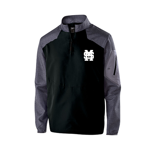 [229155.H05.XS-LOGO3] Men's Raider LS Pullover (Adult XS, Black, Logo 3)