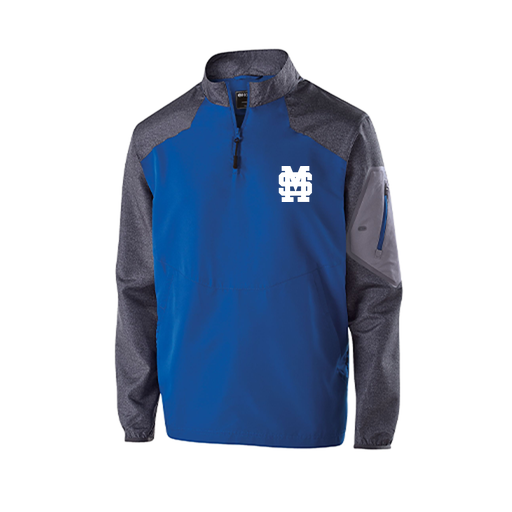 [229155.H02.XS-LOGO3] Men's Raider LS Pullover (Adult XS, Royal, Logo 3)
