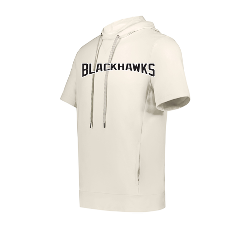 [222505.907.S-LOGO2] Men's Venturs Soft Knit Short Sleeve Hoodie (Adult S, White, Logo 2)
