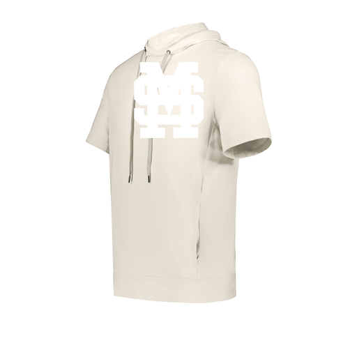 [222505.907.S-LOGO3] Men's Venturs Soft Knit Short Sleeve Hoodie (Adult S, White, Logo 3)