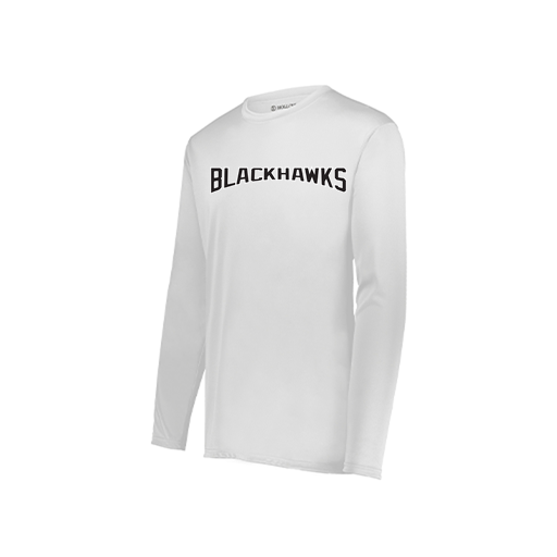[222823.005.S-LOGO2] Youth LS Smooth Sport Shirt (Youth S, White, Logo 2)