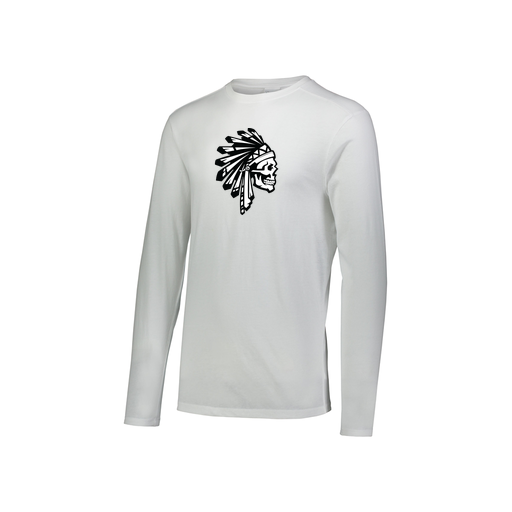 [3076.005.S-LOGO1] Youth LS Ultra-blend T-Shirt (Youth S, White, Logo 1)